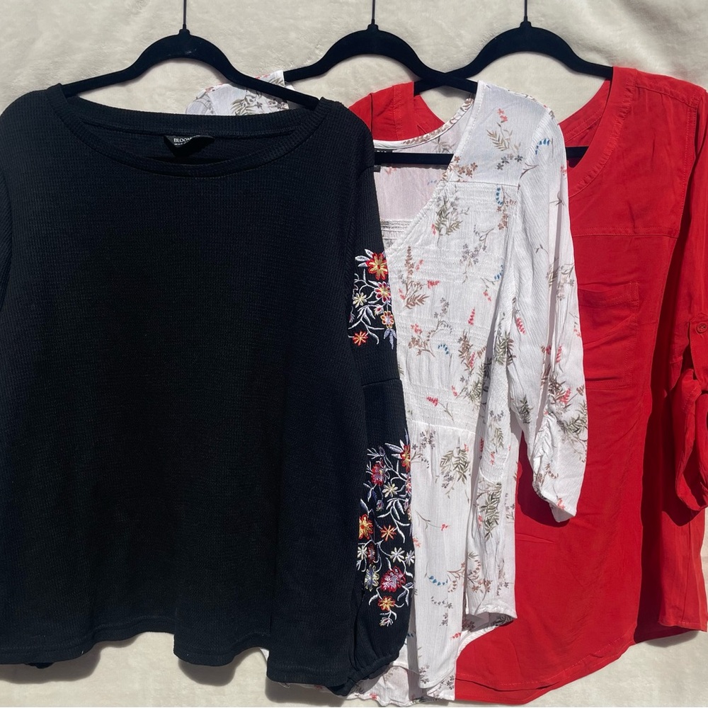 Lot of 3 Plus Size Blouses | Torrid & BloomChic | Size 14–16 | Free Shipping